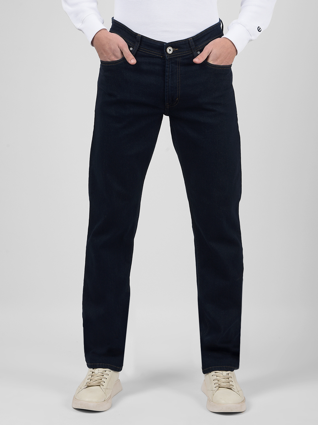 Numero Uno Men Solid Dark Blue Jeans